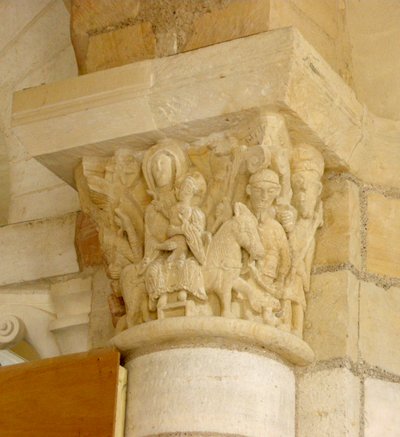 Hlavní město zobrazující útěk do Egypta od French School