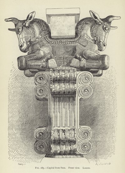 Hlavní město Susa, pohled zepředu, Louvre od French School