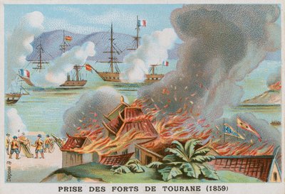 Dobytí pevností Tourane, 1859 od French School
