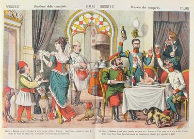 Karikatura Berlínského kongresu z roku 1878 z časopisu Le Perroquet z roku 1879 od French School