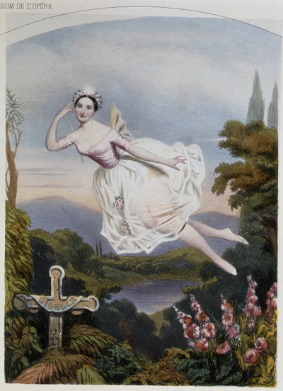 Carlotta Grisi (1819-99) jako Giselle, ze stejnojmenného baletu Adolphe Adama (1803-56) od French School