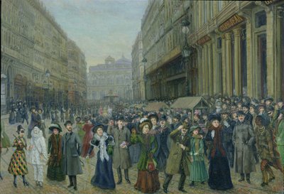 Karneval v Lille (olej na plátně) od French School