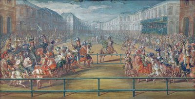 Kolotoč Amazonek v roce 1682 od French School