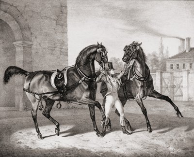 Kočárové koně pro anglického krále, 1836 od French School