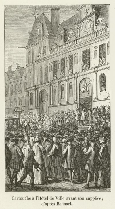 Kartuše v Hôtel de Ville před jeho popravou; podle Bonnarta od French School
