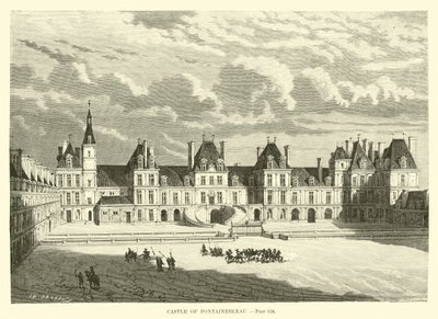 Zámek Fontainebleau od French School