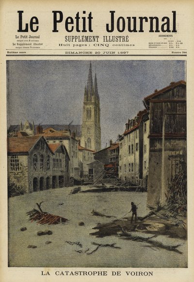 Katastrofální povodně ve Voiron, Francie, 1897 od French School