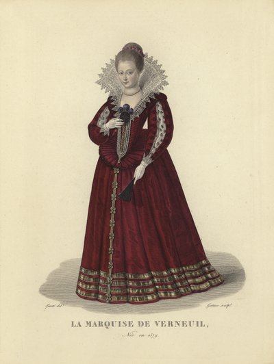 Catherine Henriette de Balzac dEntragues, markýza de Verneuil, milenka francouzského krále Jindřicha IV. od French School