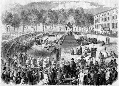 Katolická slavnost: Fete Dieu (Fete-Dieu) v Toulonu, Var (83) od French School