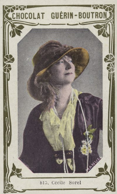 Cecile Sorel (barevná fotografie) od French School