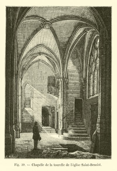 Kaple věžičky kostela Saint-Benoist od French School