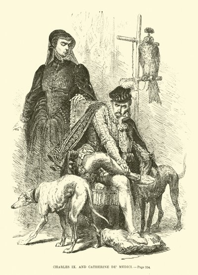 Karel IX. a Kateřina Medicejská od French School
