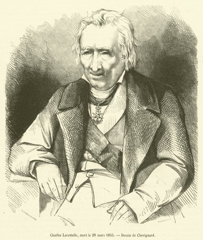 Charles Lacretelle, zemřel 28. března 1855 (rytina) od French School