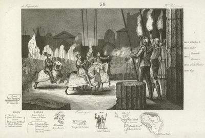 Francouzský Karel VIII. triumfálně vstoupil do Říma, 1494 od French School