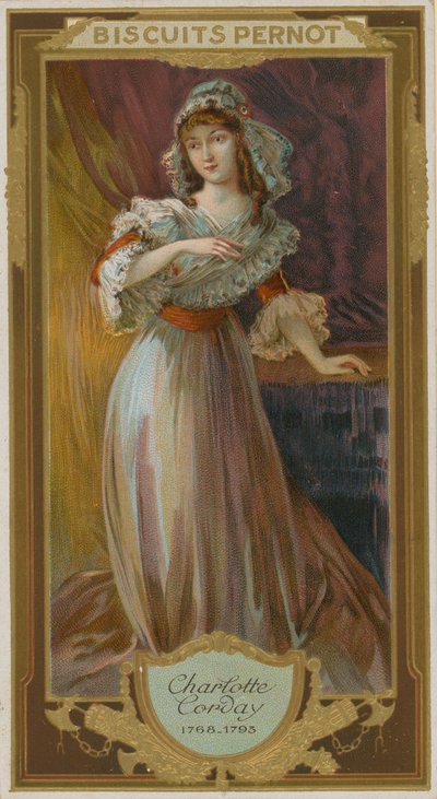 Charlotte Cordayová, vražedkyně vůdce francouzských revolučních jakobínů Jean-Paul Marat od French School
