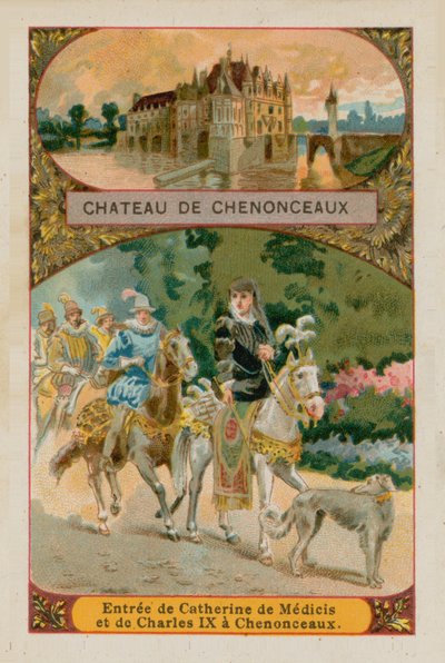 Zámek Chenonceaux od French School
