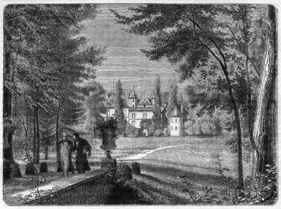 Chateau de Savigny-sur-Orge (Savigny sur Orge) sídlo Louise, Nicolas DAVOUT (1770 - 1823) Maršál říše - v „Dějinách impéria po historii konzulátu““ od Adolphe Thierse -1879 - soukromá sbírka od French School