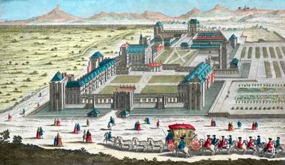 Chateau de Vincennes u Paříže - v 18. století od French School