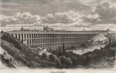Chaumont - Haute-Marne - rytina v „La France illustrée: geografie, historie, statistická správa“ od V.A. Malt-Brown. 1884 od French School