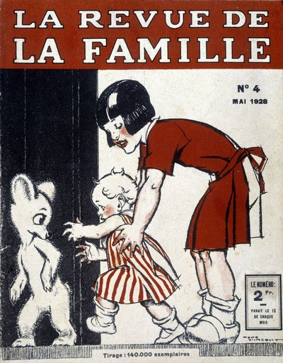 Děti a Pú. Obálka "La revue de la famille" z května 1928. od French School
