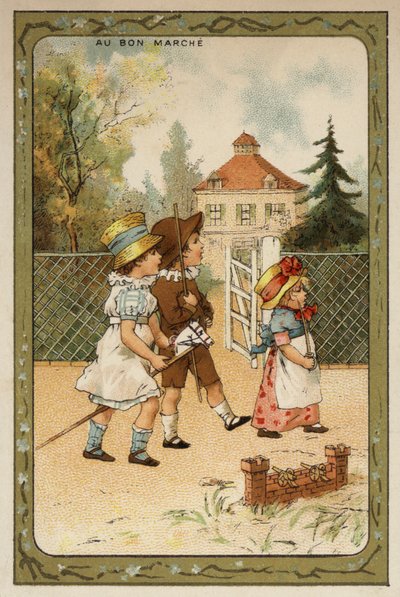 Děti si hrají na vojáky (chromolitho) od French School