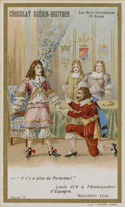 Obchodní karta Chocolat Guerin-Boutron, série Historic Words od French School