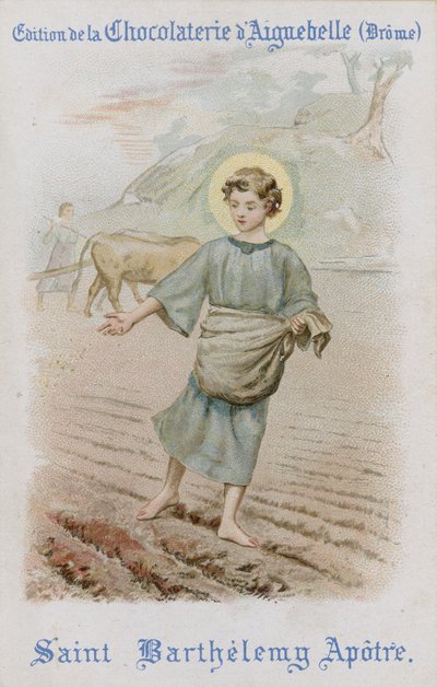 Čokoláda z obchodní karty Aiguebelle (chromolitho) od French School