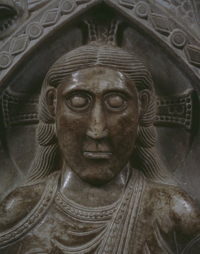 Kristus v majestátu, detail obličeje (mramor) (viz také 162694) od French School
