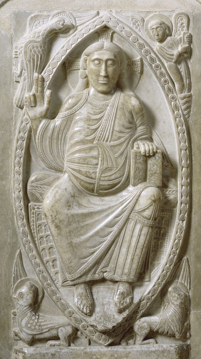 Kristus ve majestátu, z ambulantního (mramorového) od French School