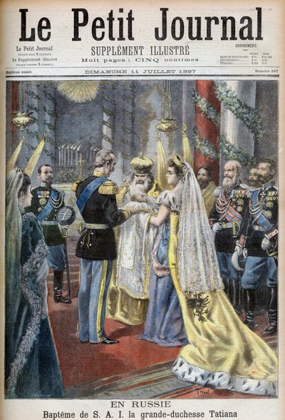 Křest velkovévodkyně Tatiany z Ruska, ilustrace pro Le Petit Journal od French School