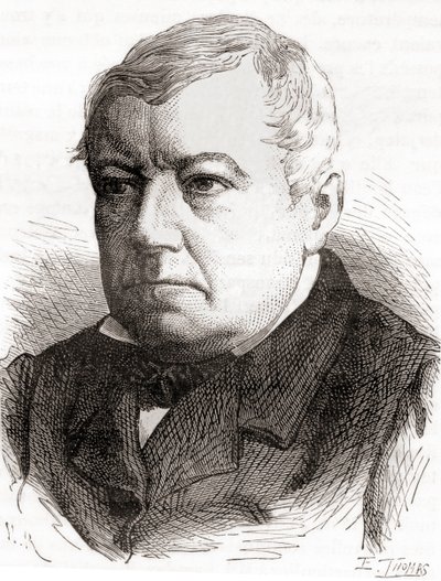 Christian Friedrich Schönbein, z knihy Les Merveilles de la Science, vydané kolem roku 1870 (rytina) od French School