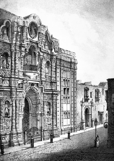 Church of Mercy, Lima (rytina) od French School