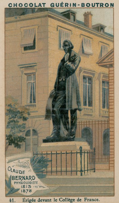 Claude Bernard, fyziolog, 1813-1878, postavený před College de France od French School