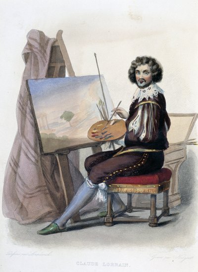Claude Gellee dit Lorrain (1600-1682) francouzský malíř- v „“Le Plutarque francais““, od Mennecheta, Paříž od French School