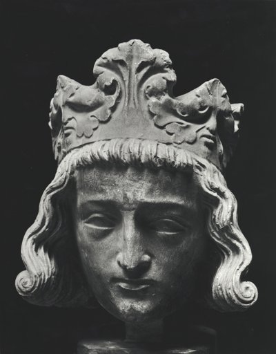Clovis II (asi 634-657), merovejský franský král Neustrije a Burgundska (639-657), z opatství Saint-Denis, originál 13. století (sádrový odlitek) od French School