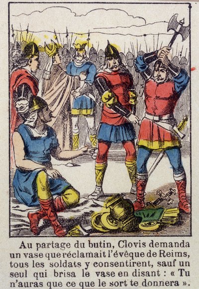 Clovis a Soissons váza - Imaging Epinal 19. století od French School
