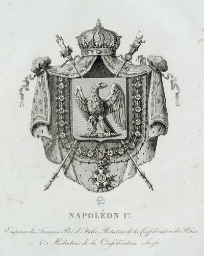 Erb Napoleona 1er - v „“Generální zbrojnici Francouzské říše”” od H. Simona od French School
