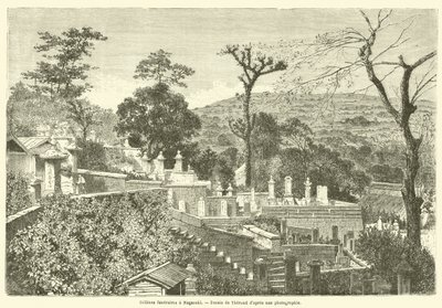 Collines funeraires a Nagasaki (rytina) od French School