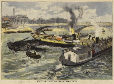 Srážka na řece Seině, Paříž, 1897 od French School