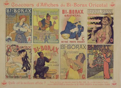 Soutěž o nejlepší plakát inzerující francouzský čisticí prostředek Bi-Borax Oriental, 1898 od French School