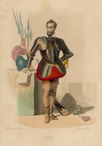 Conde, Louis I (barevná rytina) od French School