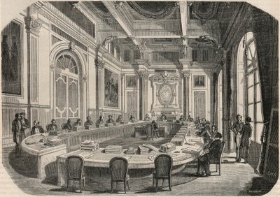 Státní rada – místnost výboru – rytina v „Tableau-de-Paris“ od Edmonda Texiera 1852 od French School