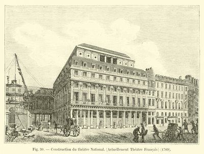 Stavba Národního divadla, v současnosti Theater Francais, 1789 od French School