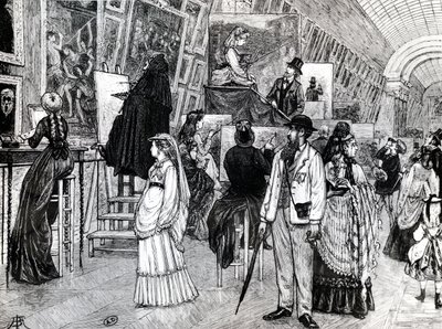 Kopírovači v Grande Galerie v Louvru, c.1880 od French School