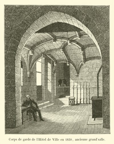 Strážnice hotelu de Ville v roce 1830, bývalý velký sál od French School