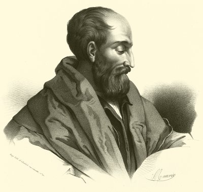 Correggio, portrét (rytina) od French School