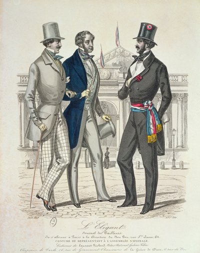 Kostým deputé, se starým Národním shromážděním v pozadí, 1848 od French School