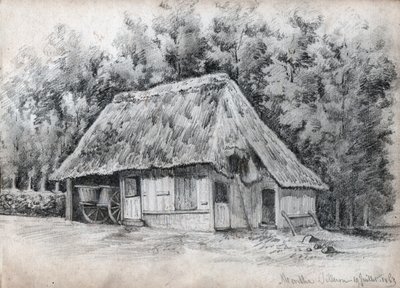Chata ve Francii. (výkres od French School