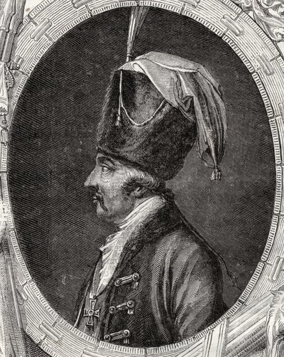 Hrabě Dagobert Seigmund von Wurmser, z „Histoire de la Revolution Francaise“ od Louise Blanca (1811-82) od French School