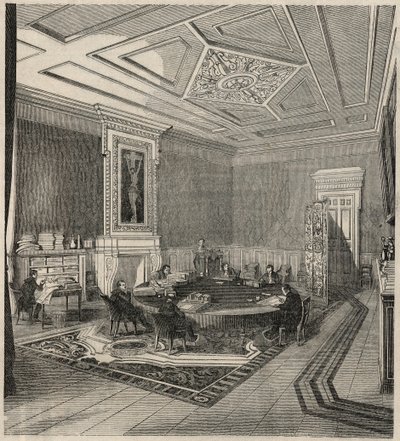 Účetní dvůr - místnost výboru - rytina v „Tableau-de-Paris“ od Edmonda Texiera 1852 od French School